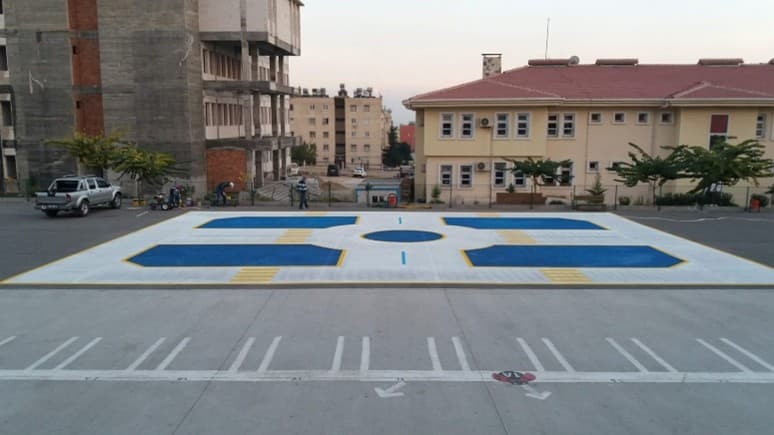 Mersin Emniyet Müdürlüğü Okullar İçin Mini Trafik Alanı - Mersin | Akyüz Trafik Profesyonel Yol Çizgi Projesi